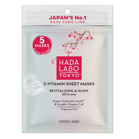 Hada Labo Tokyo Revitalizing, C-vitamin sheet masks (5 pieces)